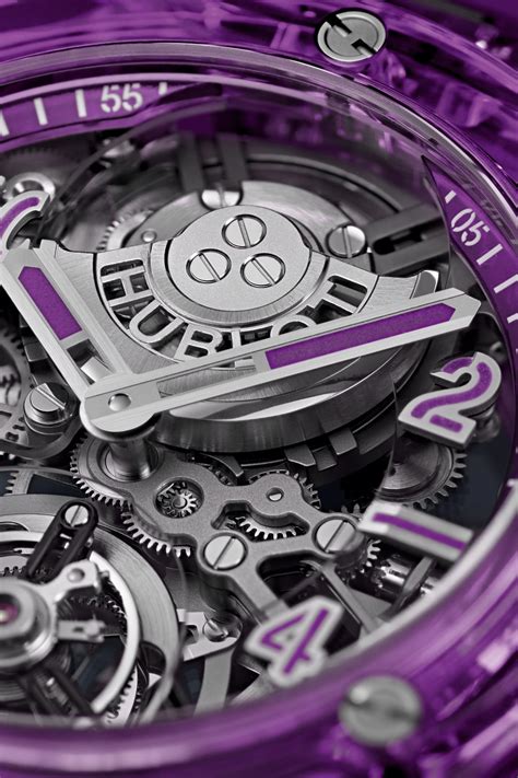 montre hublot automatique|Big Bang Tourbillon Automatic Purple Sapphire 44 mm.